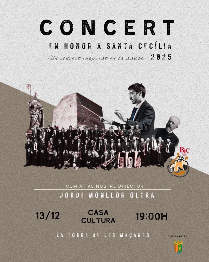 Concert de Santa Cecília a La Torre de les Maçanes i l'acomiadament a Jordi Monllor