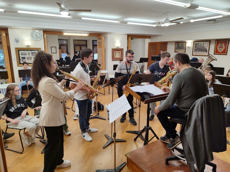 Eclipse Sax Quartet en un recent assaig (Foto: P. Martínez)